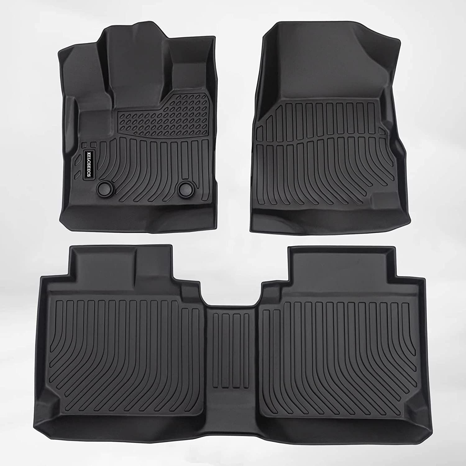 Kelcseecs All Weather 3D Tech Design TPE Car Floor Mats Floor Liners For Terrain Denali 2012-2017
