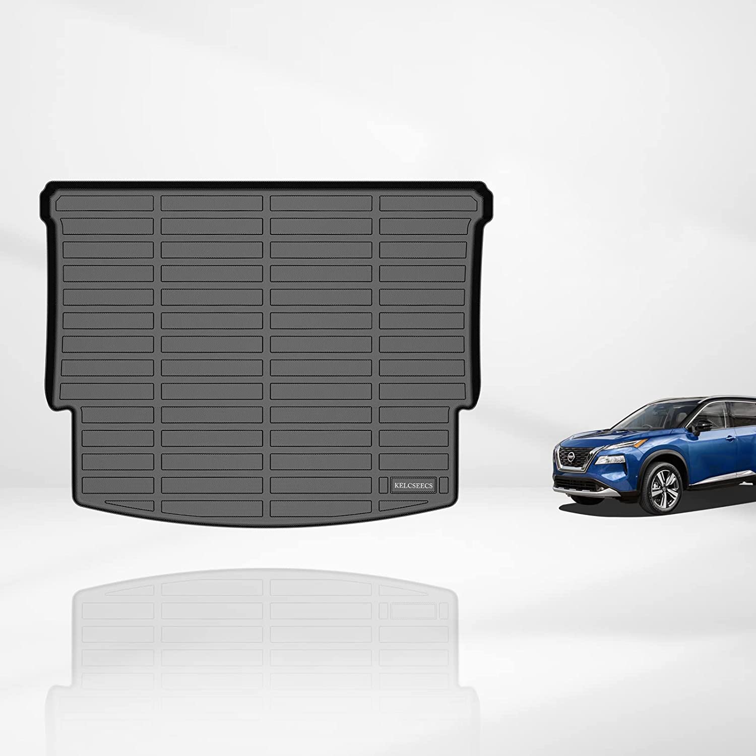 Kelcseecs All Weather 3D Tech Design TPE Car Trunk Mat Cargo Liner For Nissan Rogue 2021-2023