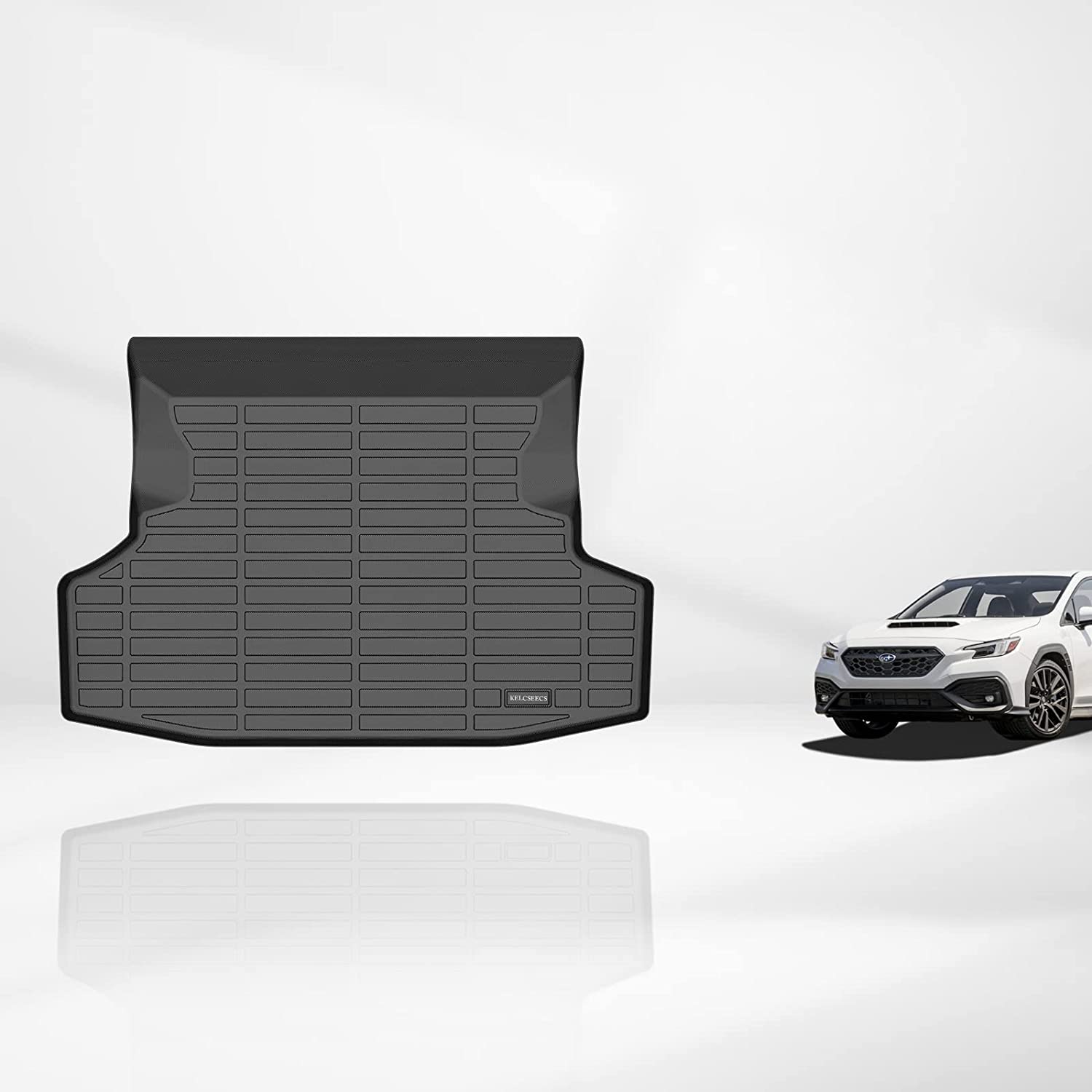 Kelcseecs All Weather 3D Tech Design TPE Car Trunk Mat Cargo Liner For Subaru WRX 2022-2023