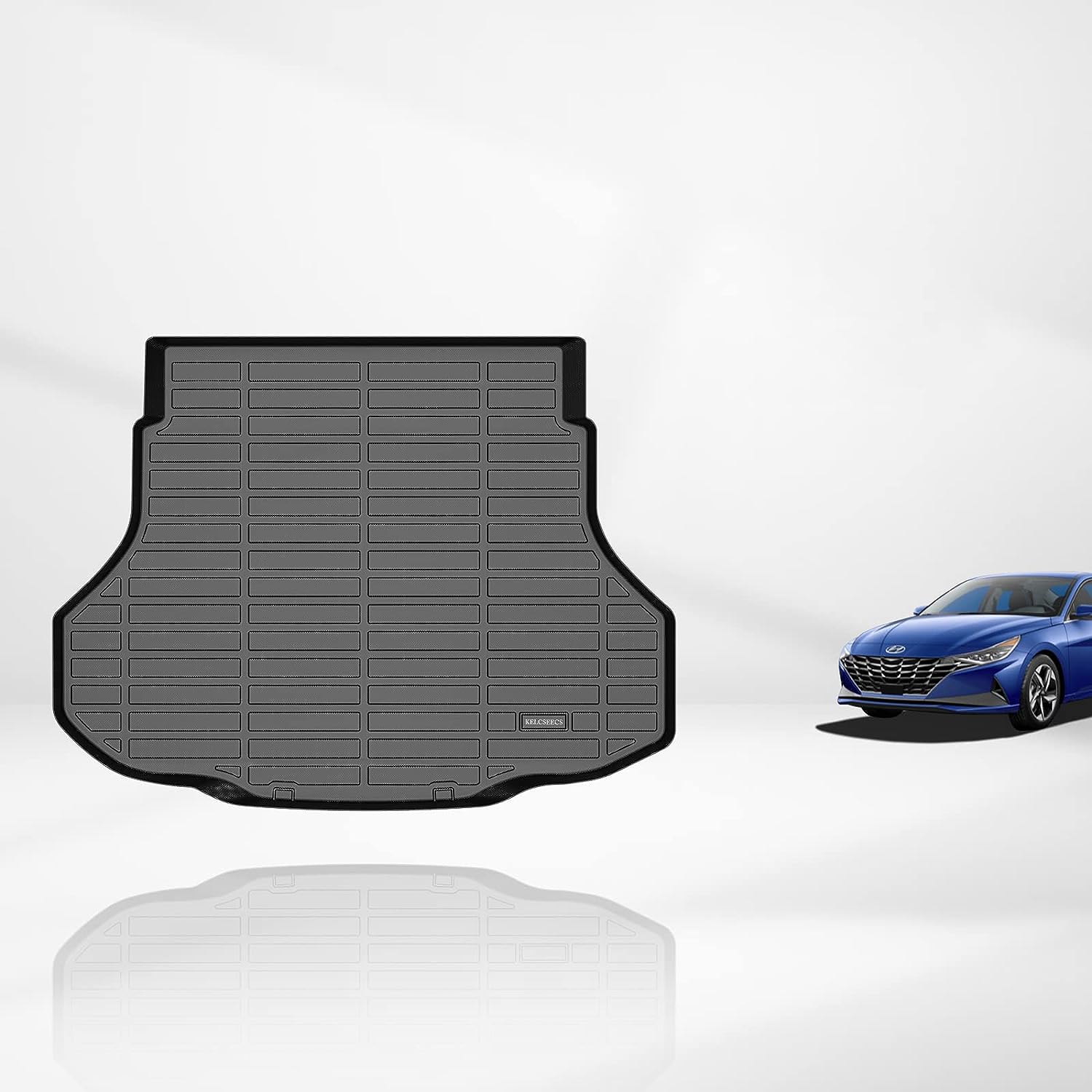 Kelcseecs All Weather 3D Tech Design TPE Car Trunk Mat Cargo Liner For Hyundai Elantra 2021-2024