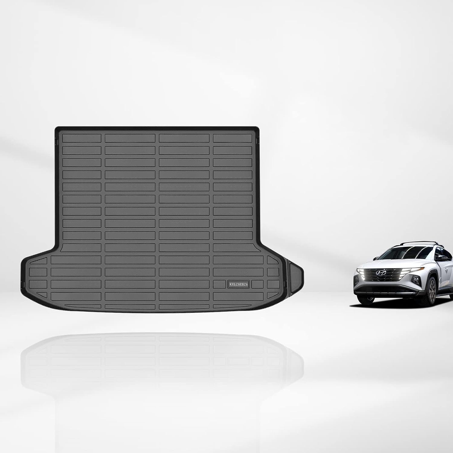 Kelcseecs All Weather 3D Tech Design TPE Car Trunk Mat Cargo Liner For Hyundai Tucson 2022-2023