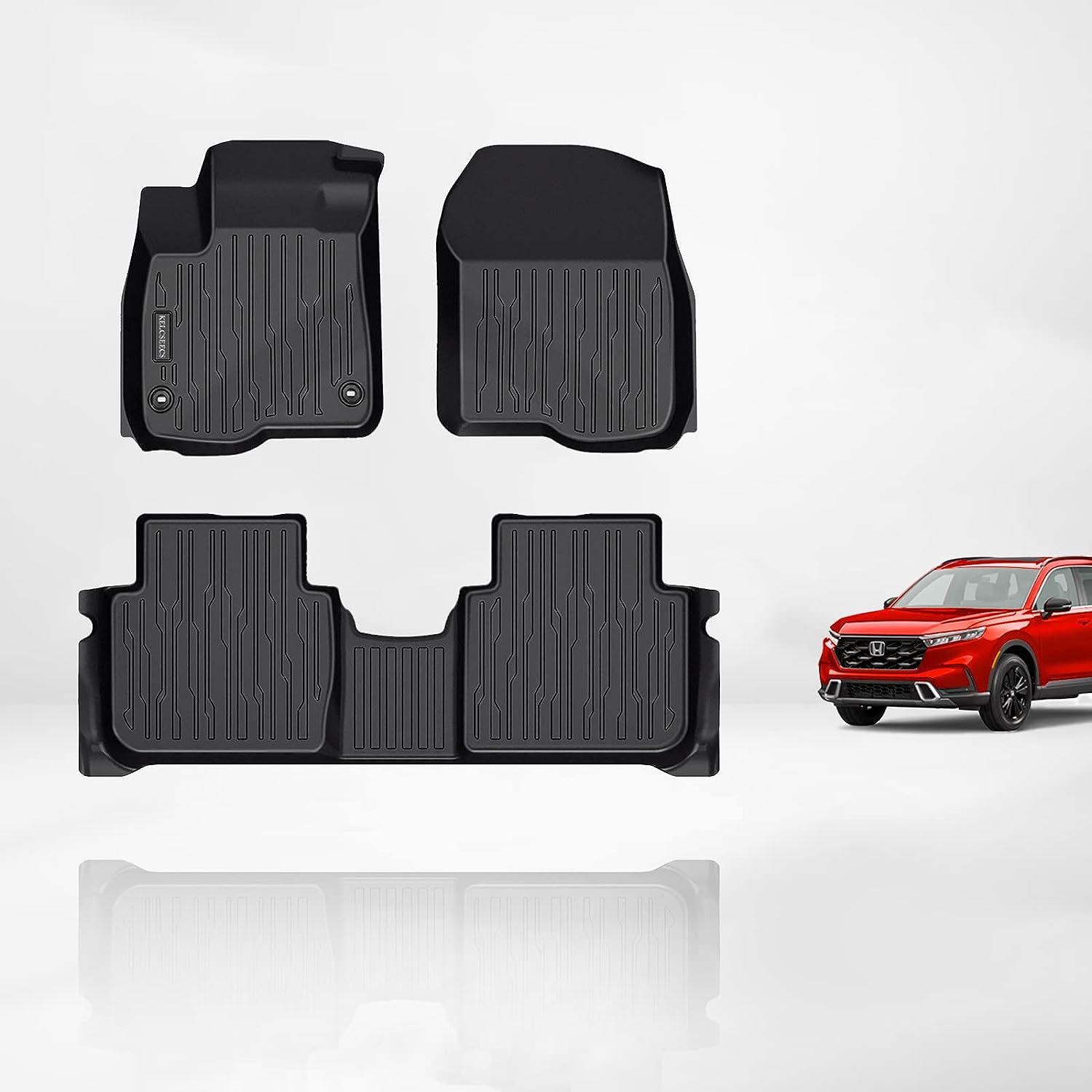 Kelcseecs All Weather 3D Tech Design TPE Car Floor Mats Floor Liners For Honda CR-V CRV 2023-2024