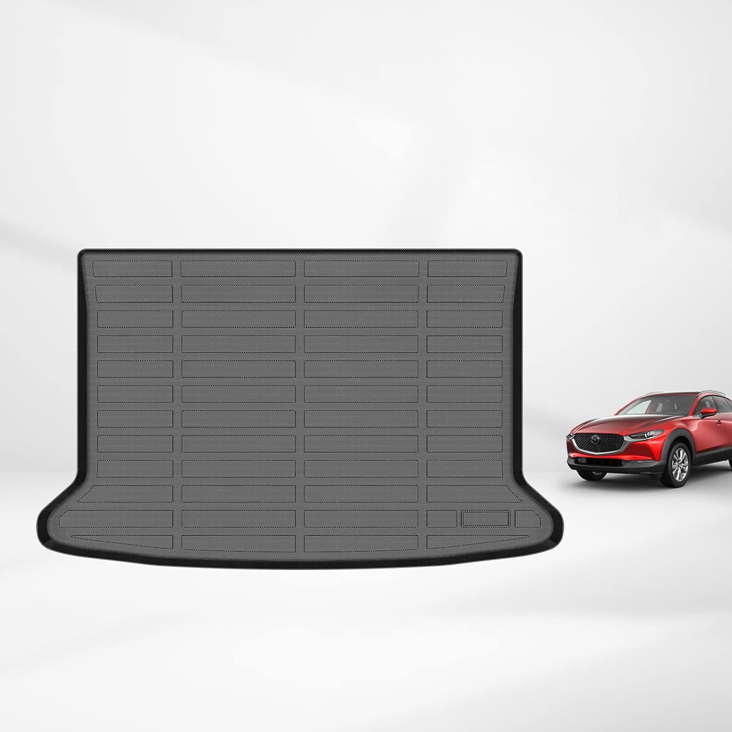Kelcseecs All Weather 3D Tech Design TPE Car Trunk Mat Cargo Liner For Mazda CX-30 2020-2023